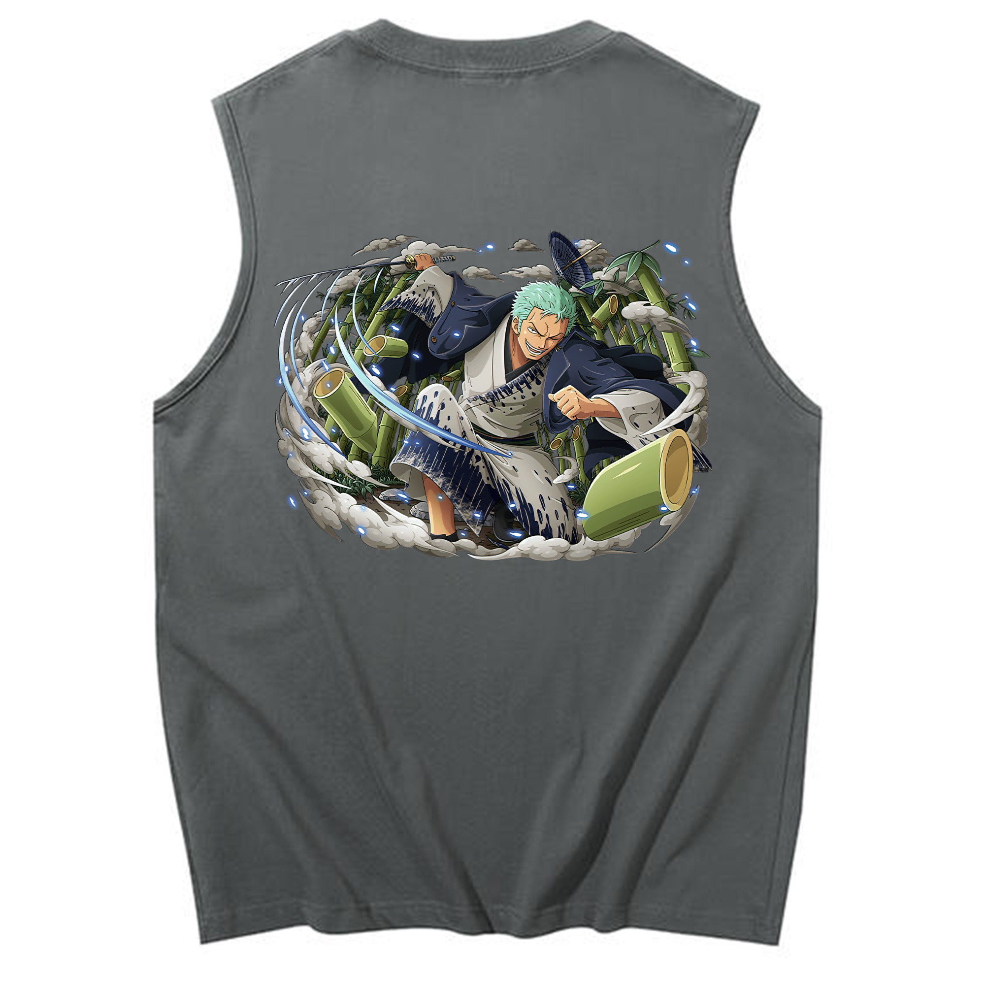 ワンピース ロロノア・ゾロ ONE PIECE Roronoa Zoro コットン100％タンクトップ（背面プリント）